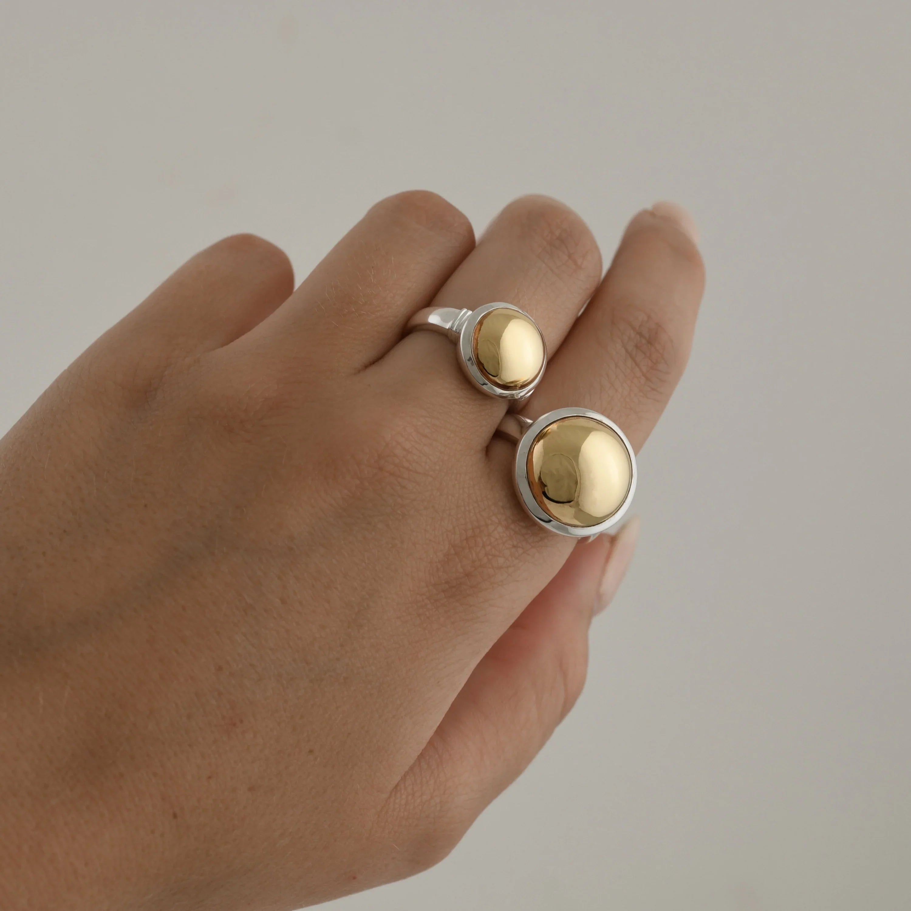 Rose Gold & Silver Cabochons