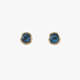 Round London Blue Topaz Studs