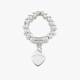 2-strand stretchy ring with VT flat heart