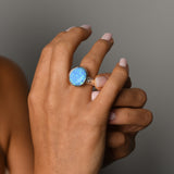 Blue Czelline Opal Dome Ring