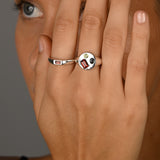 Baguette Garnet Signet Ring