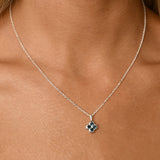 London Blue Topaz Clover Necklace
