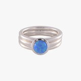 Blue Czelline Opal Ring Stack