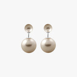 Double Pearl Stud Earrings