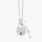 Coin Padlock Rope Chain Necklace