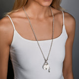 Coin Padlock Rope Chain Necklace