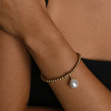 Stretchy Bracelet with Baroque Pearl