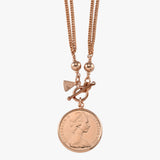 Double Curb Necklace with (1966) 50c Coin