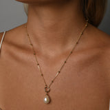 Rosario Necklace with Baroque Pearl
