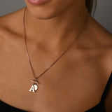 Fine Box Chain Necklace with Toggle & Initial