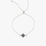 London Blue Topaz Clover Adjustable Belcher Bracelet