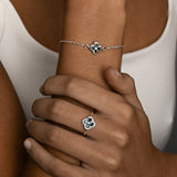 London Blue Topaz Clover Adjustable Belcher Bracelet