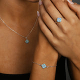 Czelline Opal Clover Adjustable Belcher Bracelet