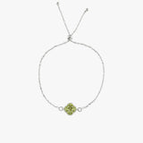 Peridot Clover Adjustable Belcher Bracelet