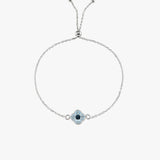 Sky & London Blue Topaz Clover Adjustable Bracelet