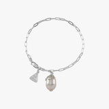 Baroque Pearl Fine Clip Chain Bracelet