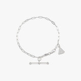 Fine Clip Chain T-Bar Bracelet