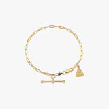 Fine Clip Chain T-Bar Bracelet