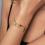 Fine Clip Chain T-Bar Bracelet