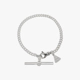 Heavy Flat Curb T-Bar Bracelet