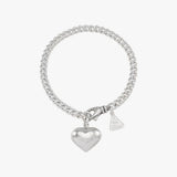 Puffy Heart Heavy Curb Bracelet