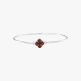 Garnet Clover Golf Bangle