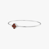 Garnet Clover Golf Bangle