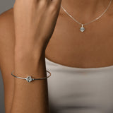 Sky Blue Topaz Clover Golf Bangle