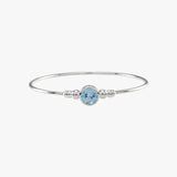 Round Sky Blue Topaz Golf Bangle