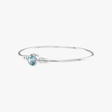Round Sky Blue Topaz Golf Bangle