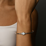 Emerald Cut Sky Blue Topaz Golf Bangle