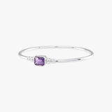 Emerald Cut Amethyst Golf Bangle