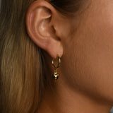 Lever hoops with solid heart (18mm)