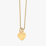 Box Chain Necklace with VT Flat Heart