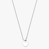 Fine ball chain necklace with VT flat heart