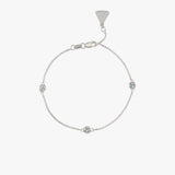 Sky Blue Topaz Large Triplet Bracelet