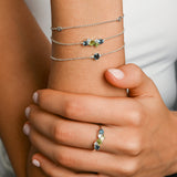 Sky Blue Topaz Small Triplet Bracelet