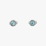 Round (5mm) Sky Blue Topaz Studs