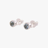 Round (5mm) Sky Blue Topaz Studs