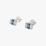 Baguette Blue Topaz Studs
