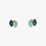 Gemstone Triplet Cluster Studs I