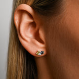 Gemstone Triplet Cluster Studs II