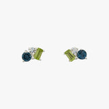 Gemstone Triplet Cluster Studs III