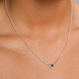 Round London Blue Topaz Necklace