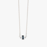 Baguette London Blue Topaz Necklace
