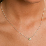 Round (5mm) Periodot Necklace