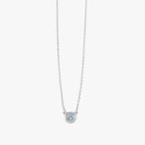 Round (5mm) Sky Blue Topaz Necklace