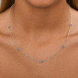 London Blue Topaz Orbit Necklace