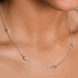 Sky Blue Topaz Orbit Necklace