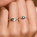 Gemstone Triplet Cluster Ring